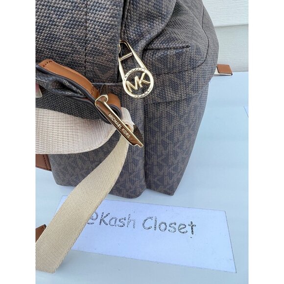 Michael Kors backpack medium stripe signature logo palm green - Picture 7 of 11